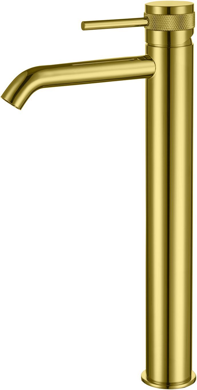 5.31A02-GB PRIORITY 3.0 Cмеситель для умывальника высокий, излив 145мм, Kerox,браш.золото (330518)