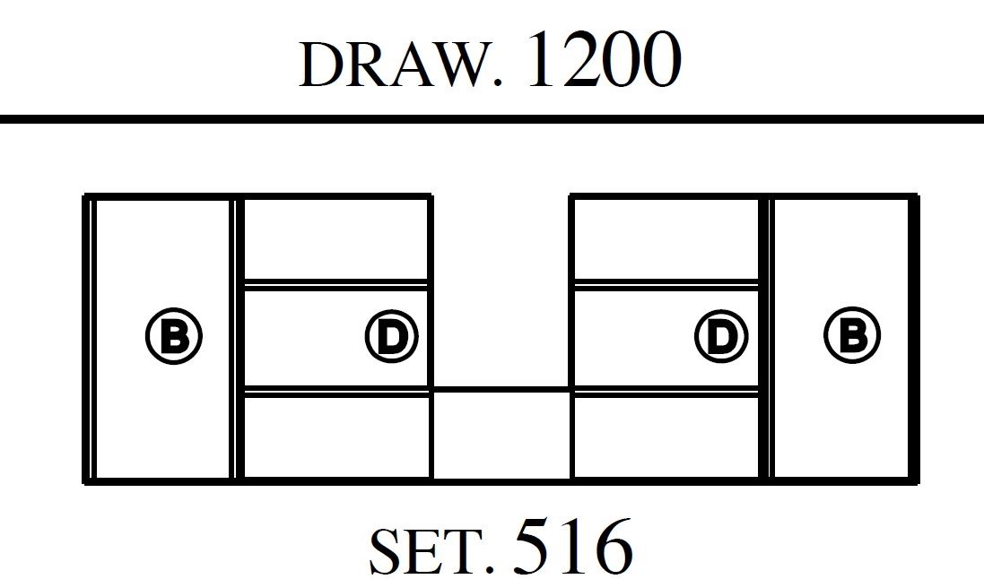 Модуль для хранения Draw.120 Set 516 Wood Roble Alba