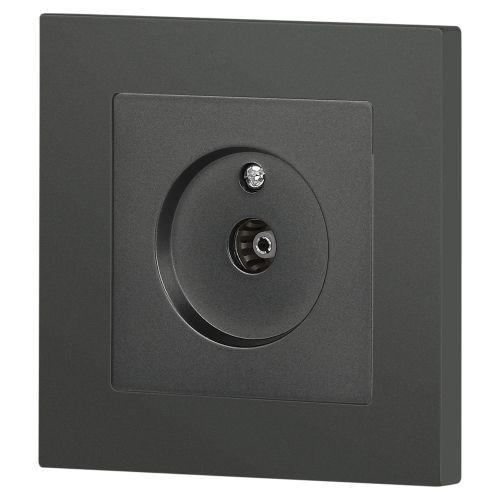 Розетка телевизионная одиночная TV СП Accent 6-301-07 IP20 графит Intro Б0063614