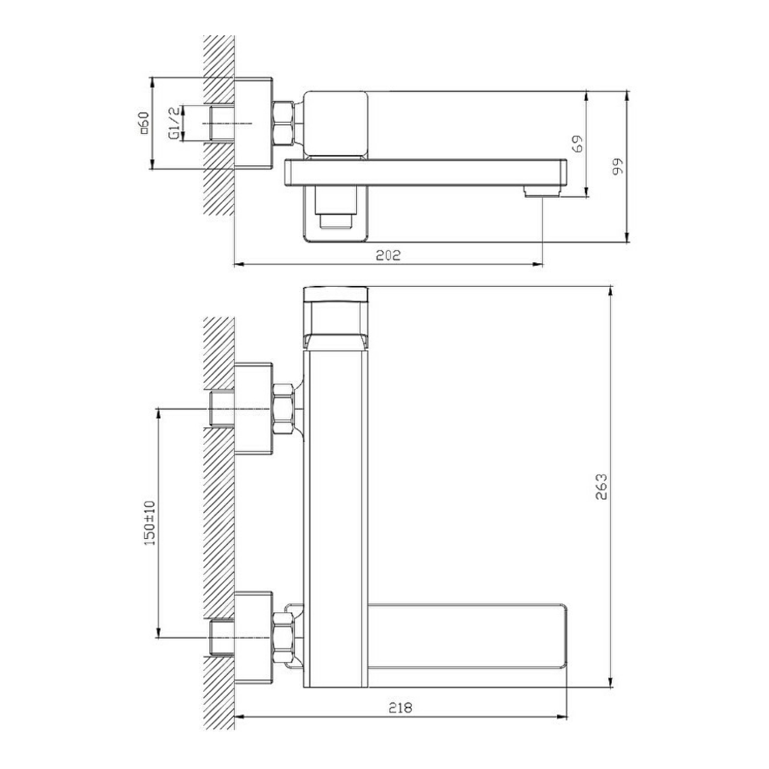 Смеситель для ванны Raglo R30.30.06, черный