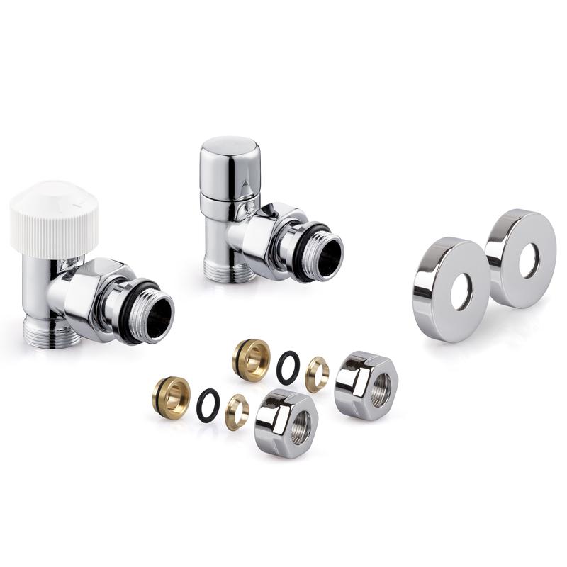 Набор термостатический для радиатора угловой Design Pro 15мм М30х1.5 хром Royal Thermo НС-1458116