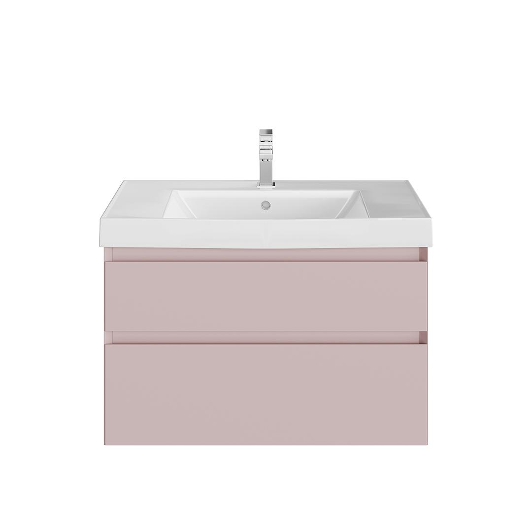 Тумба CUBO подвесная с ящиками 80, мальва матовая