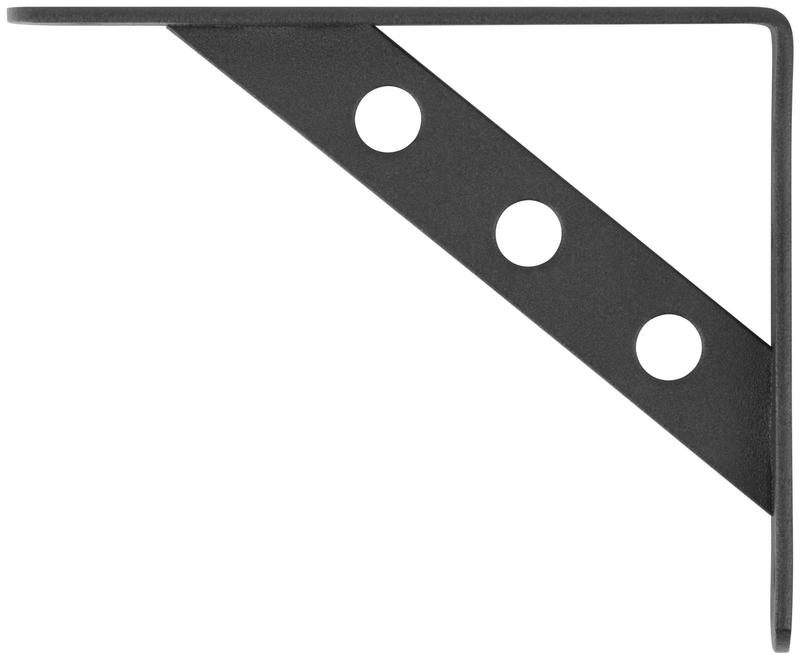 Уголок-кронштейн усиленный 150х125мм черн. КУРС 66102