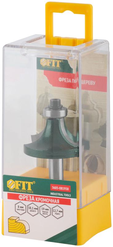 Фреза кромочная калевочная с нижним подшипником DхHхL=38.1х19х60мм FIT 3605-081938