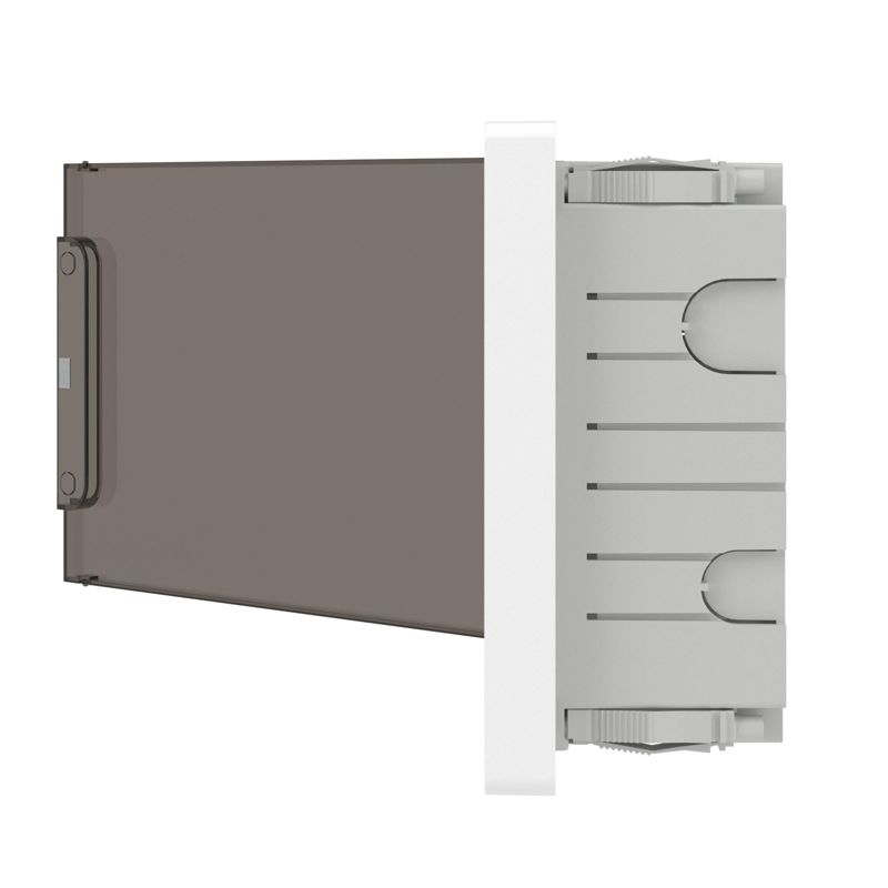 Щиток встраиваемый FRAME 12мод. для полых стен с тонированной дверцей с 2 шинами PEN на 6 и 8 отверст. бел. DKC F12B3WD