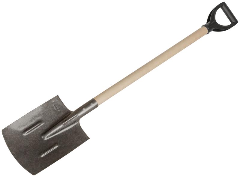 Лопата штыковая прямоугольная 210х385х1440мм V-ручка; деревянный черенок; рельсовая сталь 77191
