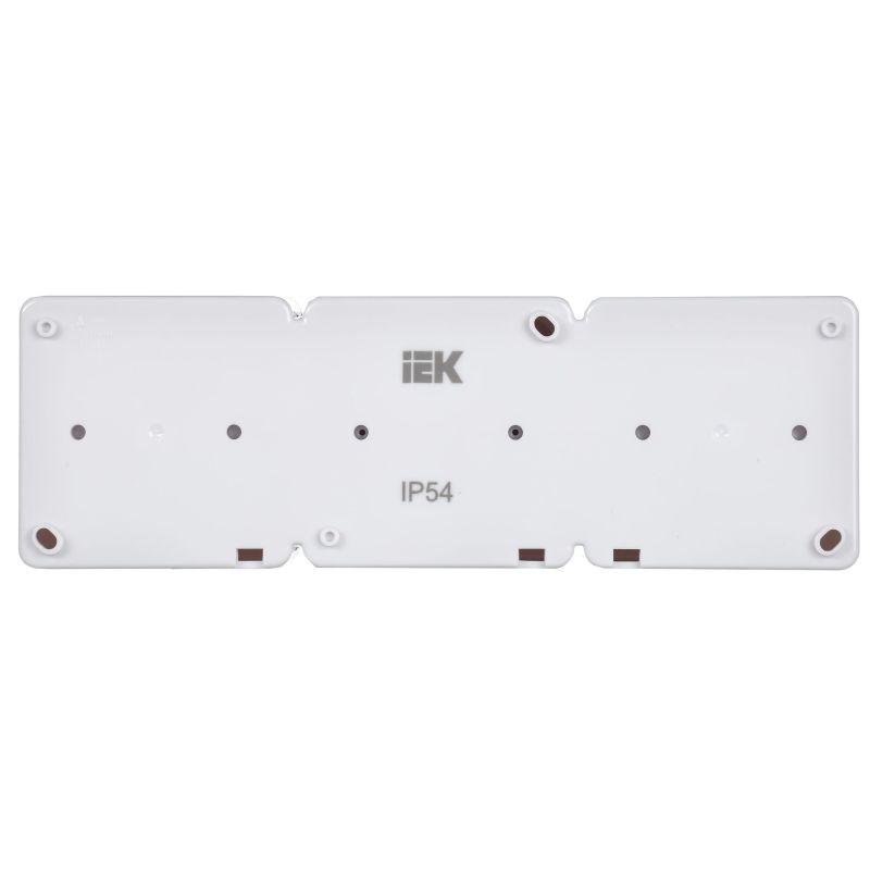 Розетка 3-м ОП Гермес Plus РСб23-3-ГПБд 16А IP54 с заземл. с дым. крышкой бел. IEK ERMP32-K03-16-54-EC