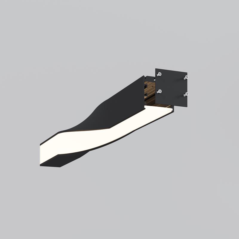 Профиль радиусный 35х35 Twist прав. черн. Maytoni ALM-3535R-B-TR-90град-0.4M