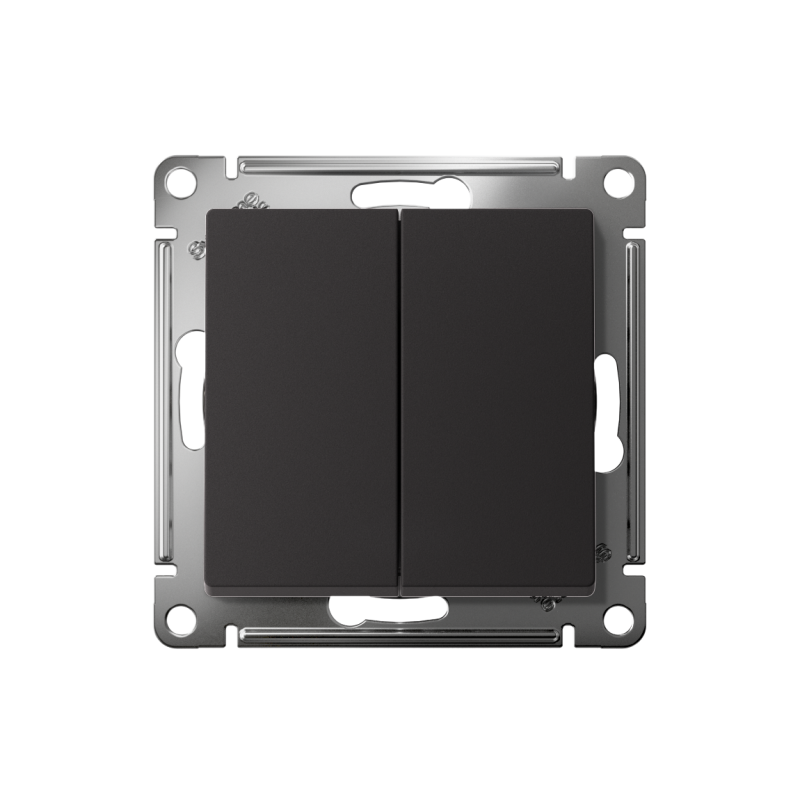 Переключатель проходной 2-кл. СП AtlasDesign 10А IP20 (сх. 6/2) 10AX механизм карбон SE ATN001065