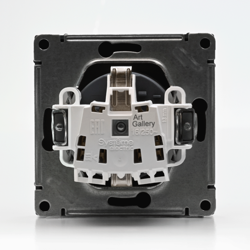 Розетка ArtGallery 16А с заземл. быстрозажим. клем. механизм грифель SE GAL000743S