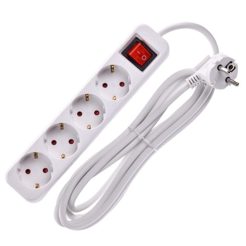 Удлинитель 4х3м 16А У04К ПВС 3х1.5 бел. UMA IEK UM-YP10-16-04-03-ZK-K01