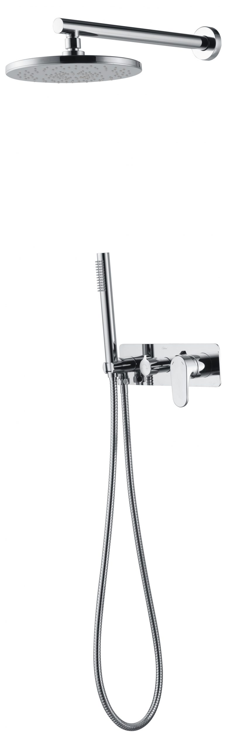 Смеситель встроенный для душа с верхней лейкой SPECTRE хром