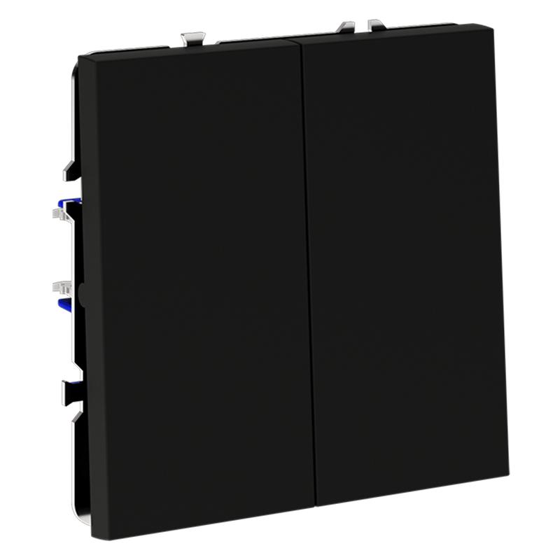 Выключатель 2-кл. СП S70 10А механизм черн. матов. Voltum VLS020108