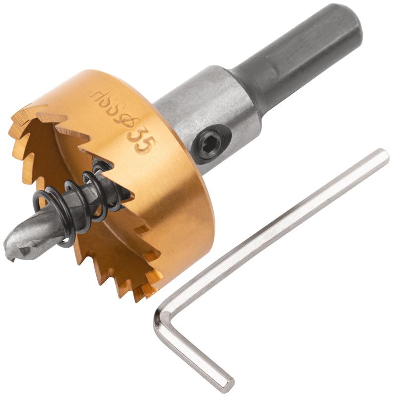 Коронка кольцевая пометаллу HSS сталь титановое покрытие 35мм FIT 36870