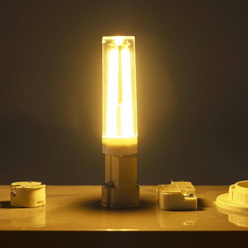 Лампа светодиодная филаментная PLED-G9 PRO 8Вт 2700К 680лм 230В d16.5х70мм JazzWay 5062672