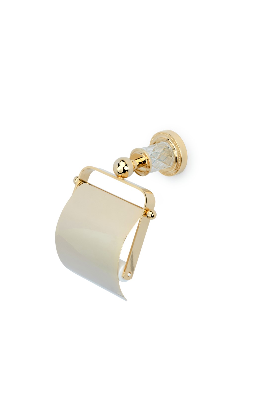 Держатель для туалетной бумаги с крышкой MURANO CRYSTAL_Комплект