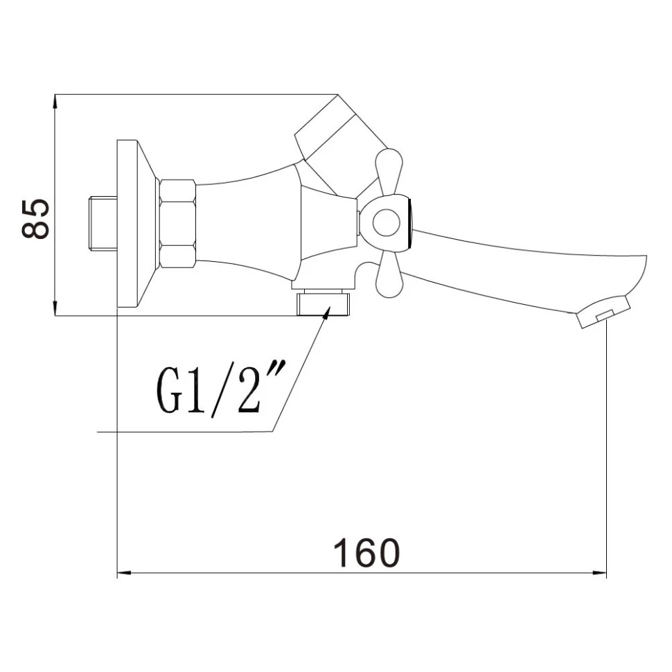 Смеситель для ванны Fmark FM2227, хром