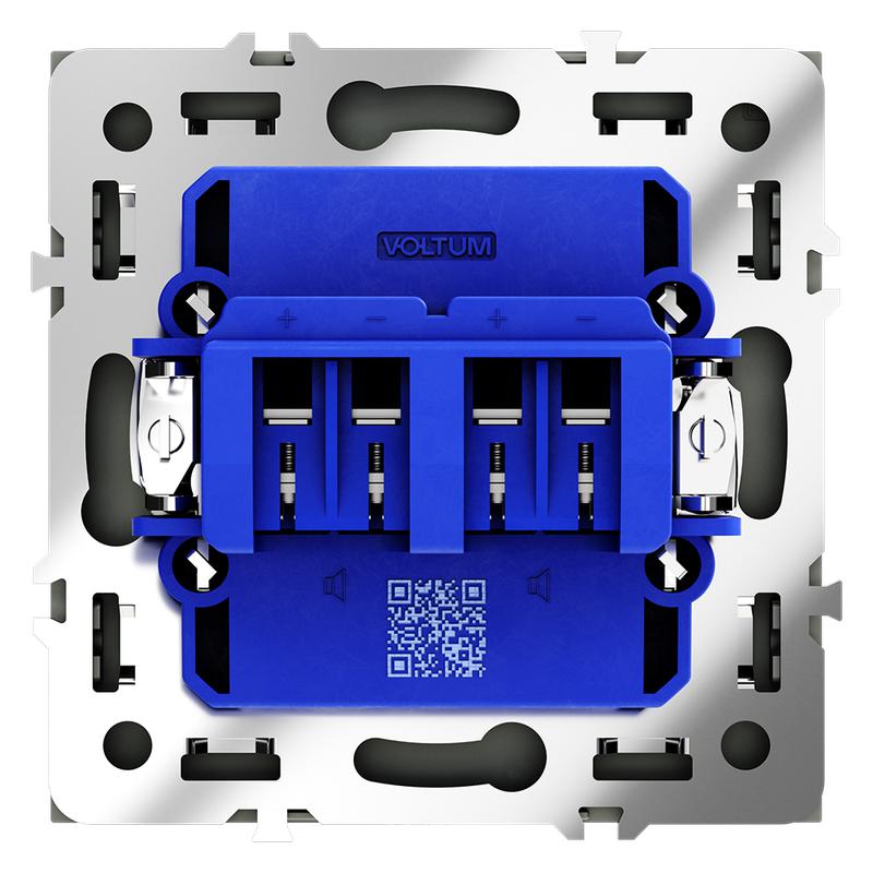 Розетка акустическая 4-м СП S70 механизм черн. матов. Voltum VLS060308