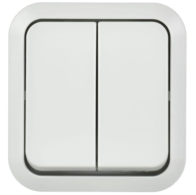 Выключатель 2-кл. ОП TORS TS305 10А IP55 бел. IEK TS-V20-0-10-55-K01