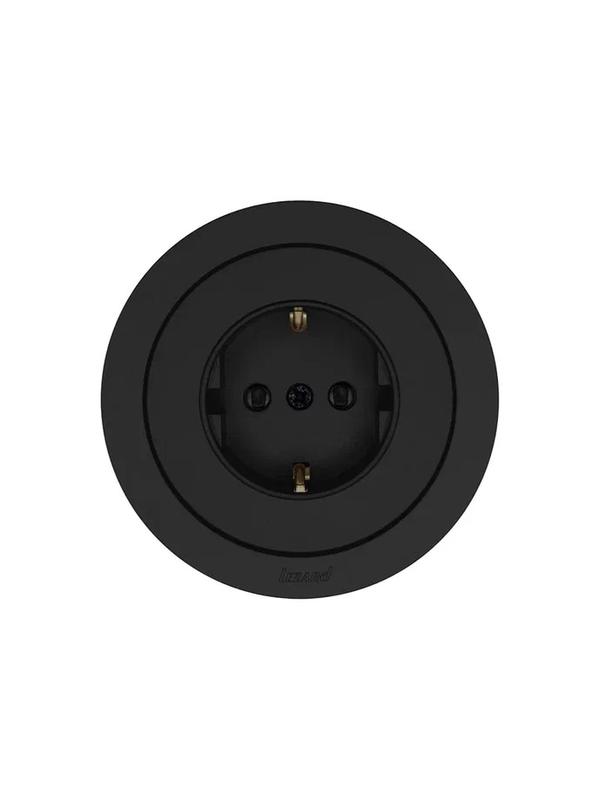 Розетка 1-м OSEN IP20 16А с защ. шторками ПБТ механизм черн. бархат LEZARD 743-4288-124B