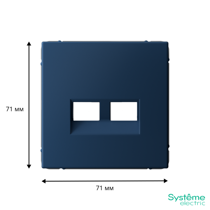 Накладка двойная ArtGallery для информационных функций типа Keystone аквамарин SE GAL001190