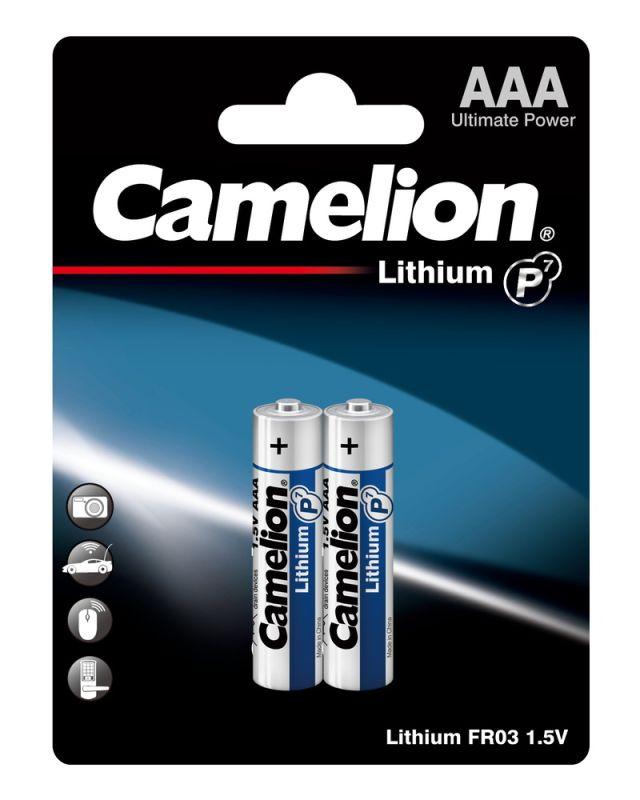 Элемент питания литиевый AAA/FR03 1.5В Lithium FR03-BP2 BL2 (уп.2шт) Camelion 15240