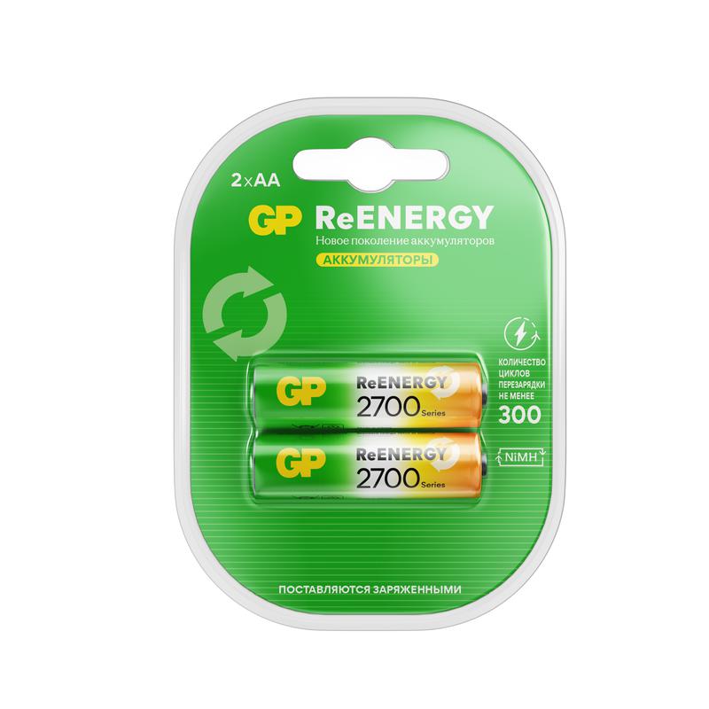 Аккумулятор AA/HR6 ReEnergy 1.2В 2650мА.ч (блист.2шт) GP 20278