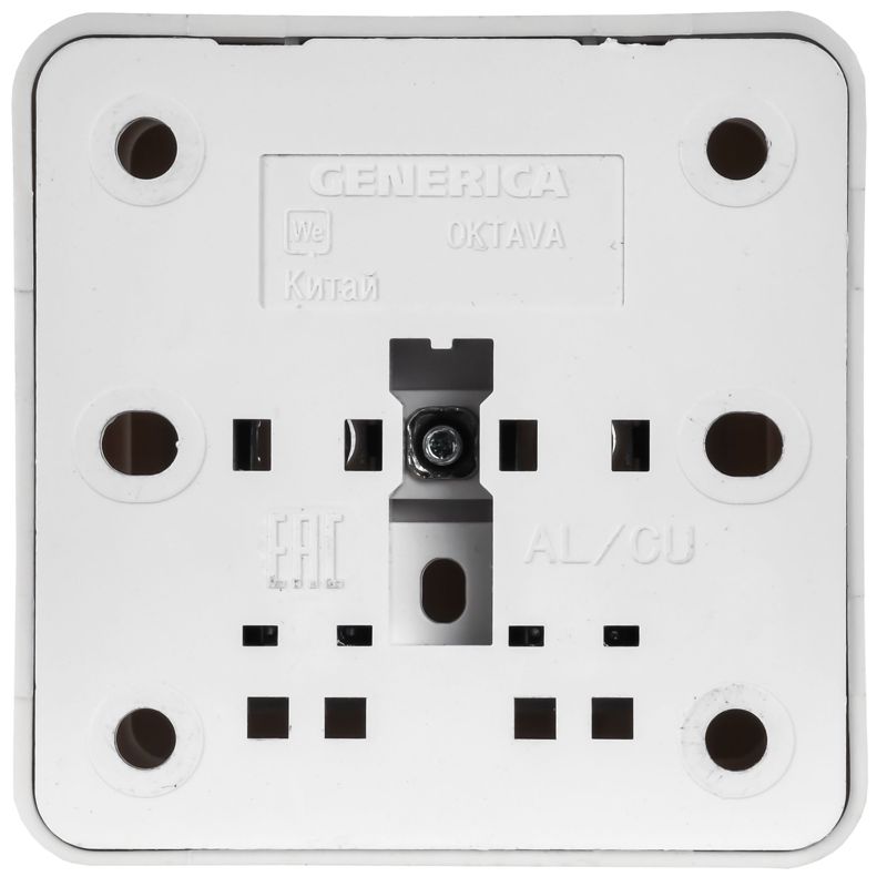 Розетка 1-м ОП Октава 10А IP20 без заземл. бел. GENERICA ERO10-K01-10-DC