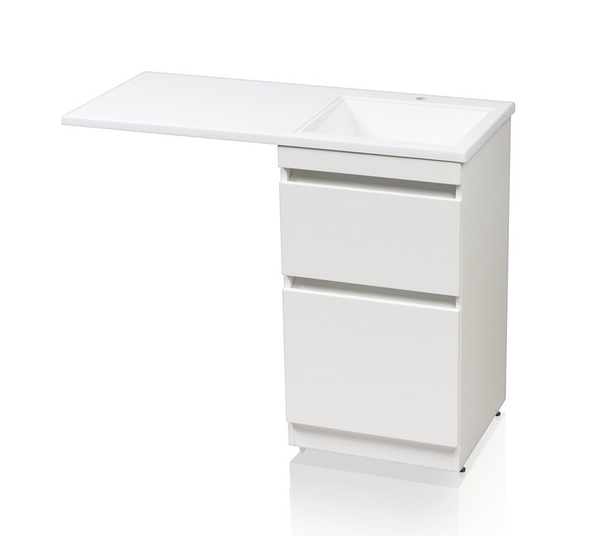 Тумба напольная "Даллас 110", Люкс белая, PLUS