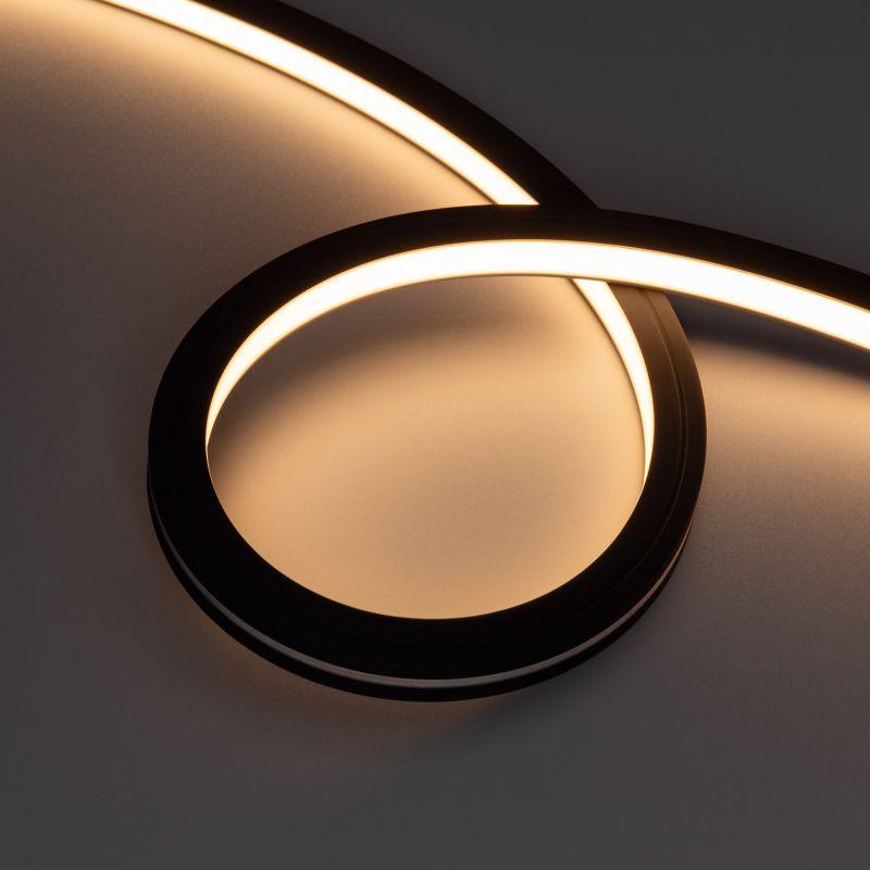 Лента светодиодная NOVA-TOP-BLACK-A120-16x15mm 24В Warm 2700К 10Вт/м IP67 2835 wire x2 вывод боков. герметичная (уп.5м) Arlight 049080