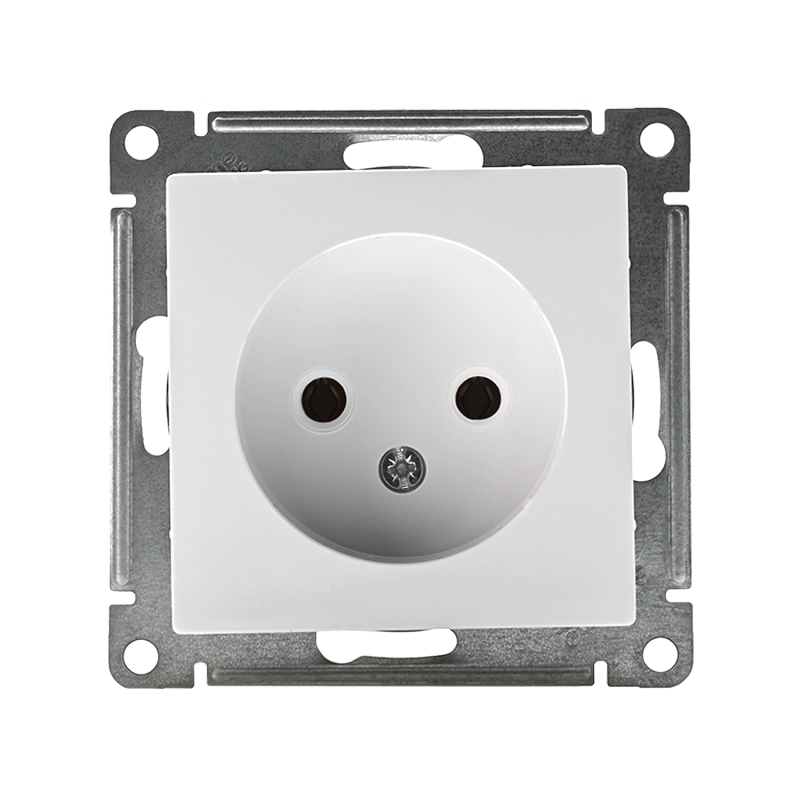 Розетка 1-м СП AtlasDesign 16А IP20 без заземл. без защ. шторок механизм бел. SE ATN000141