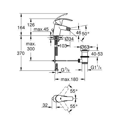 Смеситель Grohe Eurosmart New 32929002 для биде