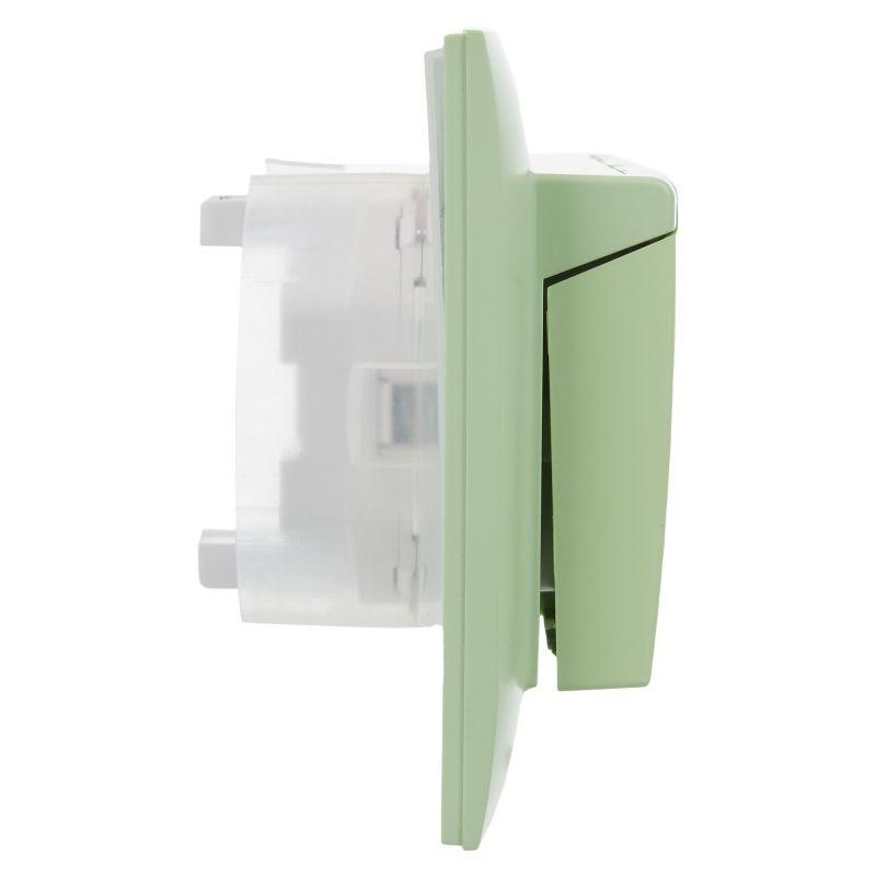 Розетка 2-м SKANDY 16А IP44 с крышкой в сборе SK-R12G мятный IEK SK-R26-16-44-K06-F