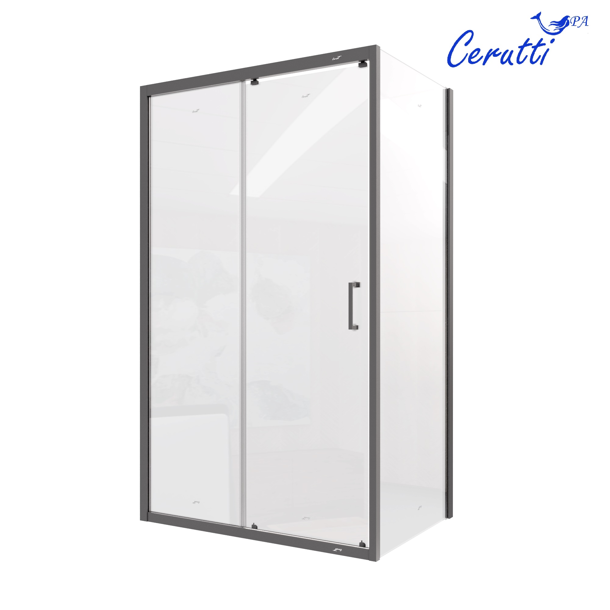 Ограждение GLORIA120B душевое Ceruttispa без поддона (80x120x195)