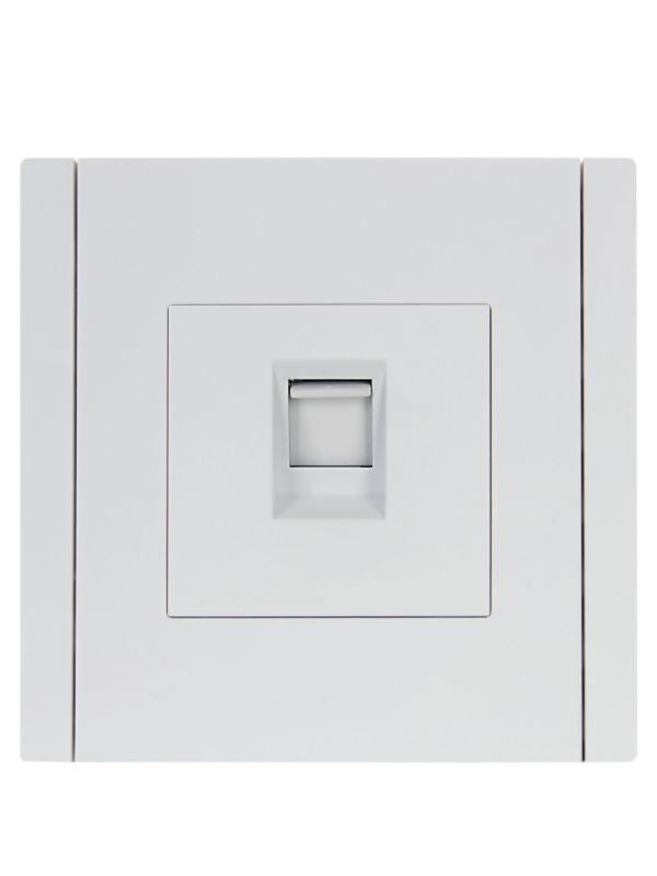 Розетка компьютерная RJ45 кат.5E FORTE&PIANO FP232 бел. IEK FP-K10-1-K01