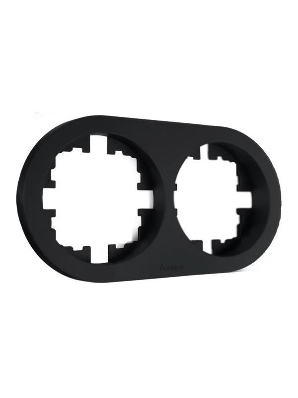 Рамка 2-м OSEN горизонт. круглая черн. бархат LEZARD 744-4200-147