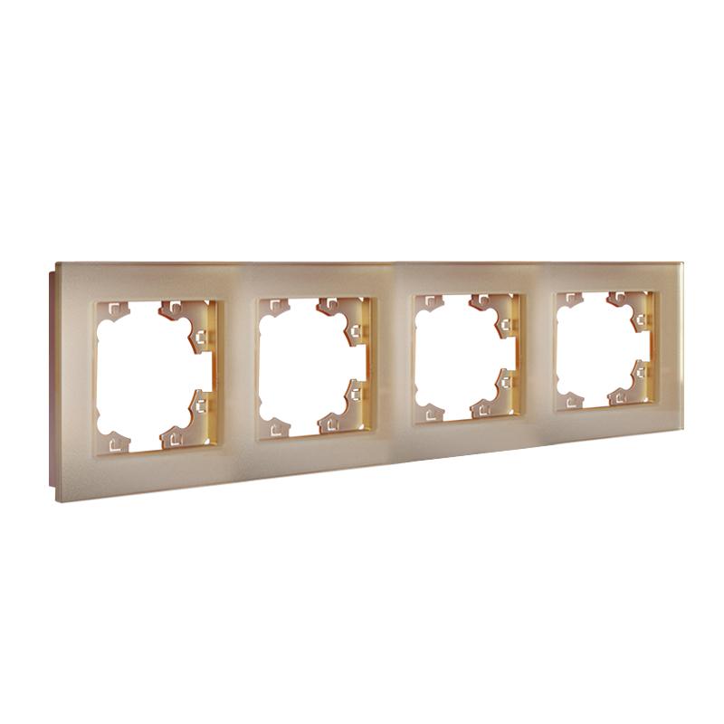 Рамка 4-м Афина стеклянная шампань UNIVersal 2281