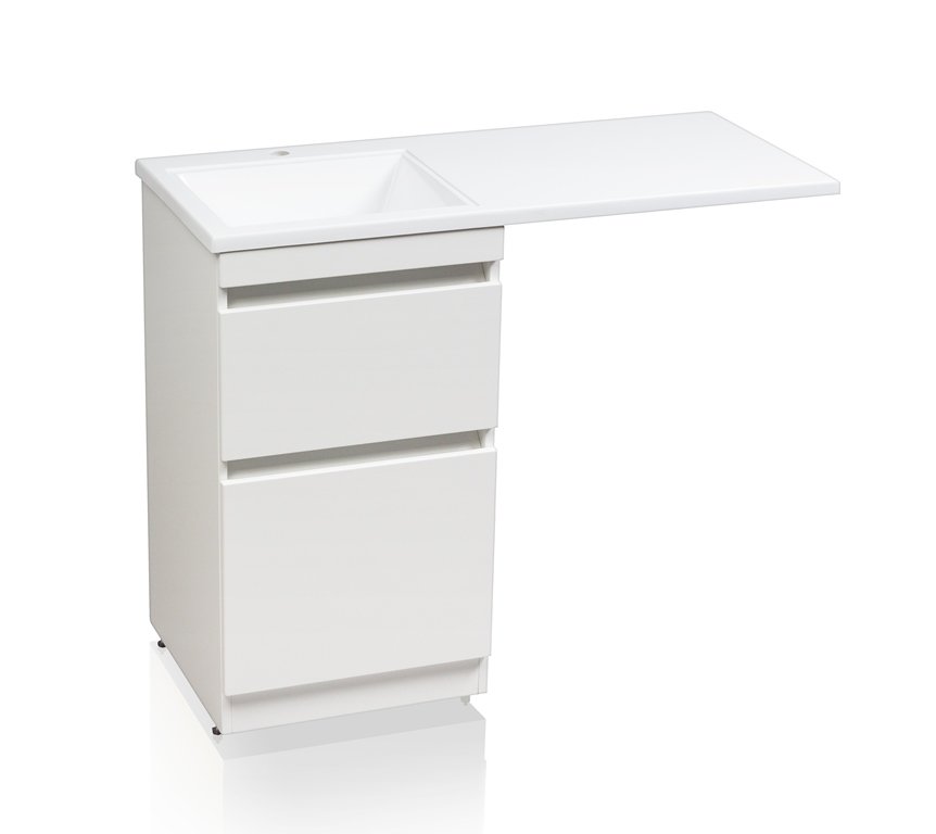 Тумба напольная "Даллас 110", Люкс белая, PLUS