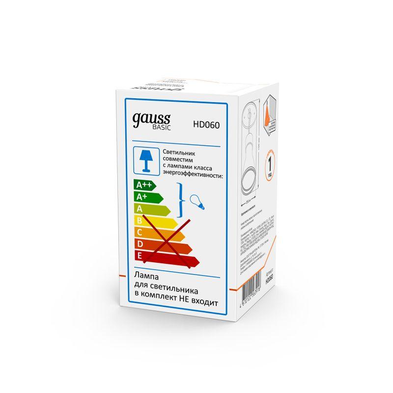 Светильник Basic накладной под лампу GU10 бел. GAUSS HD060