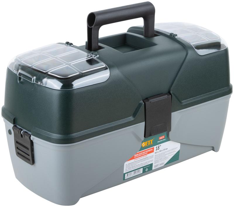 Ящик для инструмента раздвижной пластиковый с 3-мя кантилеверами отделениями 18дюйм ( 465х230х250мм ) FIT 65675