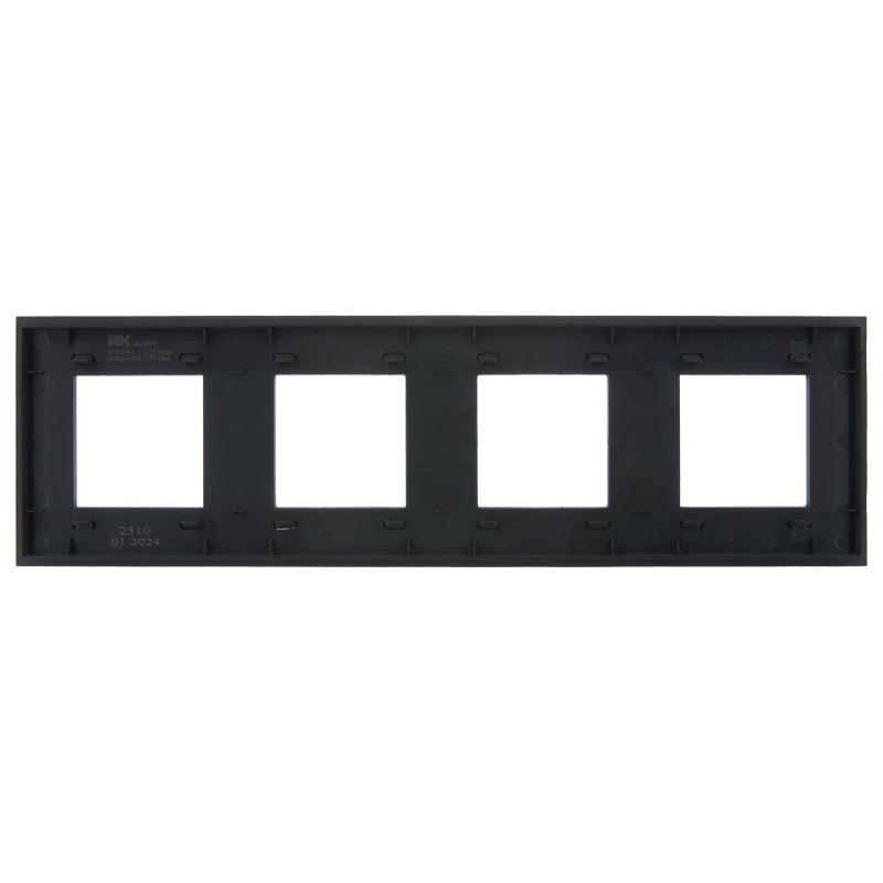 Рамка 4-м SKANDY SK-F24G стекло графит IEK SK-M42-G-K53