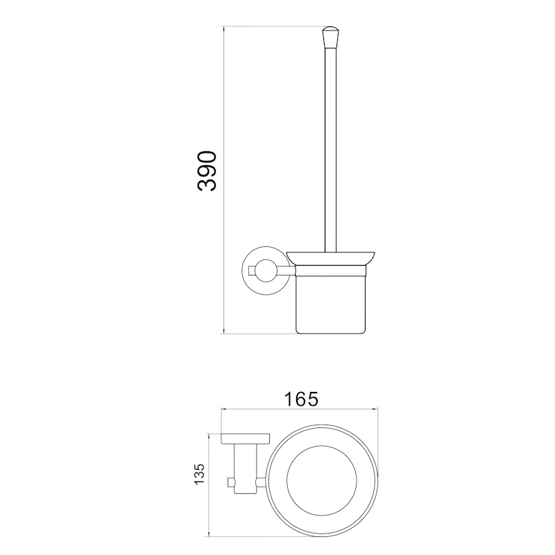 Ершик для унитаза Savol S-005694C, матовое золото
