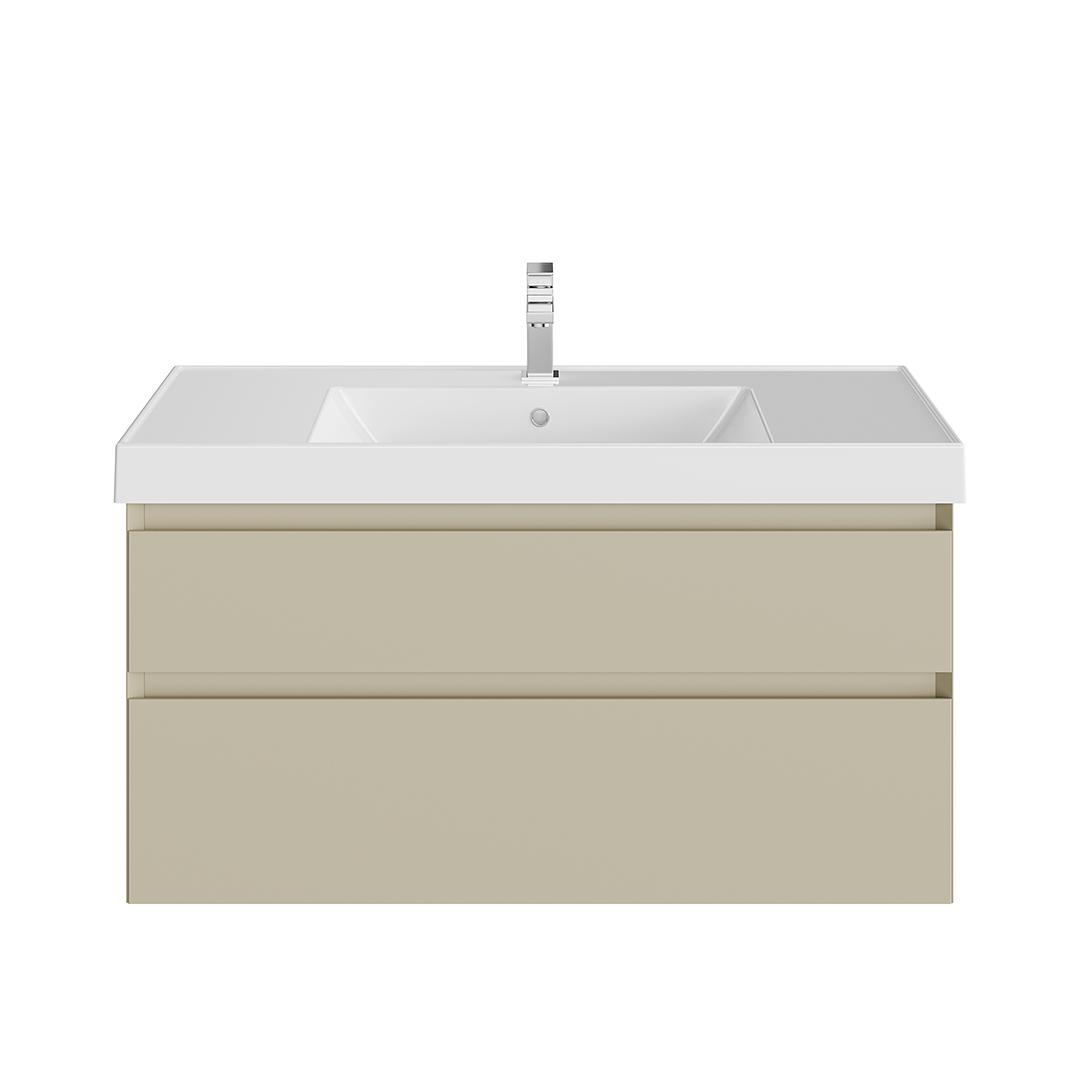 Тумба CUBO подвесная с ящиками 100, лимо матовая