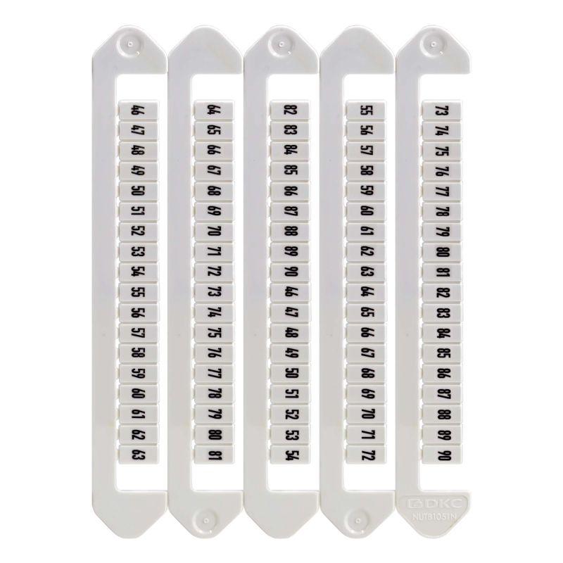 Маркировка для клемм Ш=5мм от 361 до 405 горизонт. ориентация DKC NUTB-5-361-405H