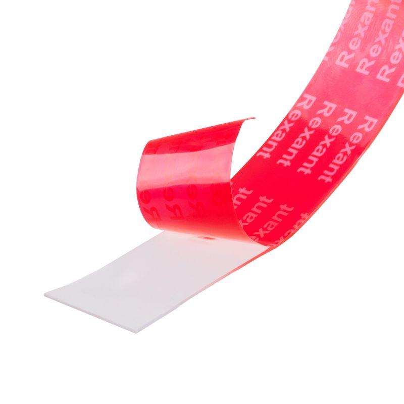 Лента клейкая двухсторонняя прозрачная на VHB акриловой основе 20ммх5м Rexant 09-6059