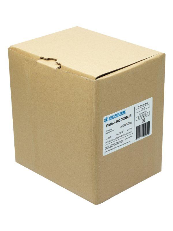 Пускатель ПМА-4100 УХЛ4 В 63А кат. 380В AC 2НО+2НЗ IP00 без реле Электротехник ET002281