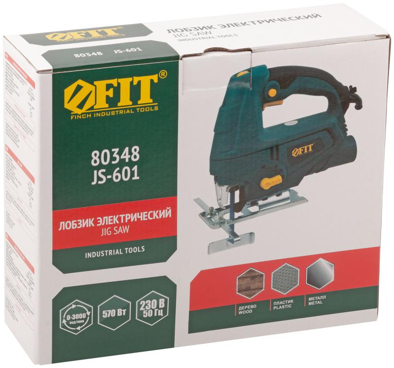 Лобзик 570Вт 0-3000ход/мин 65мм БзП маятник FIT 80348