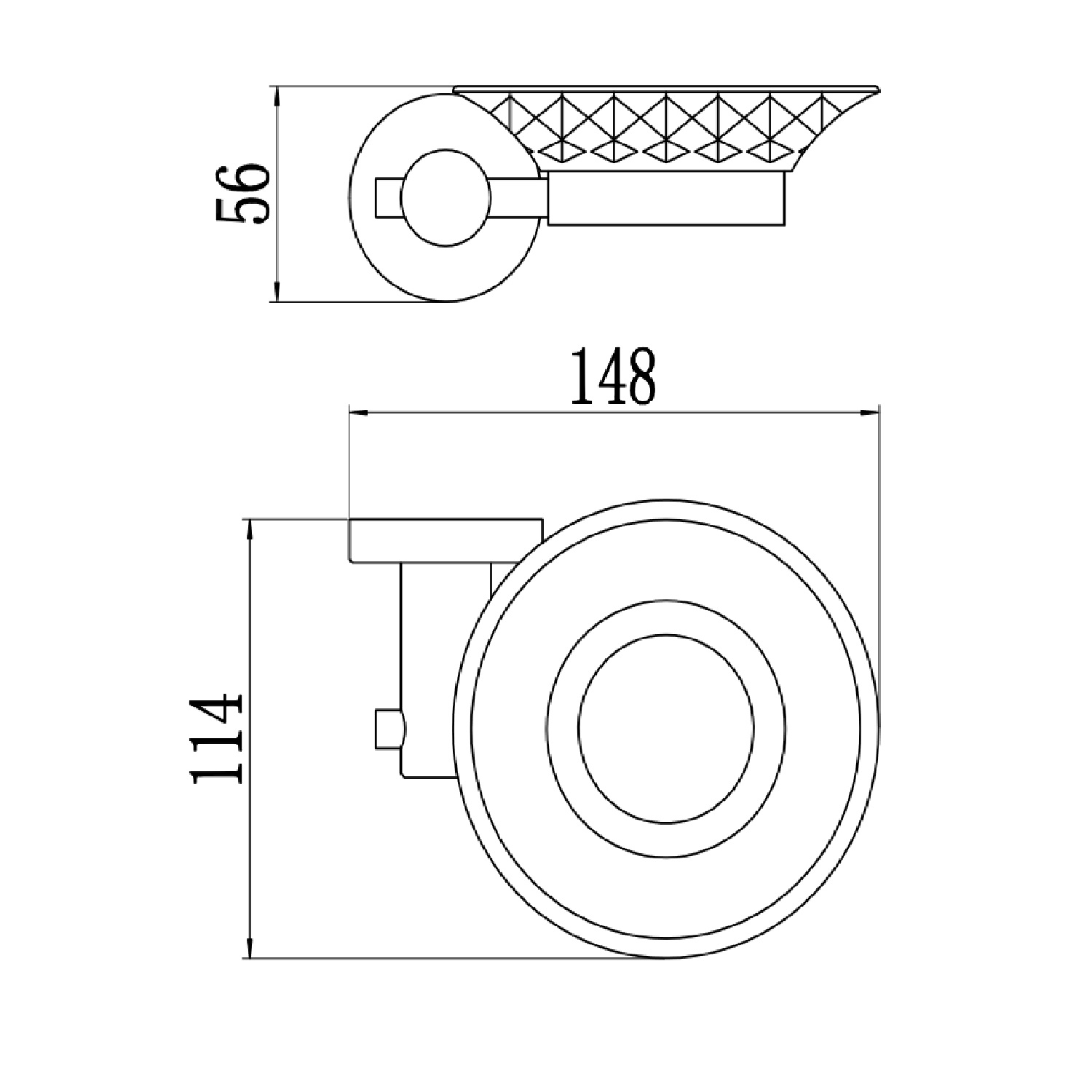 Мыльница Savol S-005659, сатин