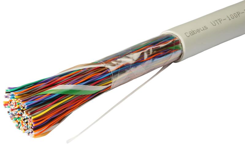 Кабель витая пара UTP (U/UTP) кат.3 100 пар 24 AWG ОЖ solid PVC нг(А)-LS Cabeus 7284c