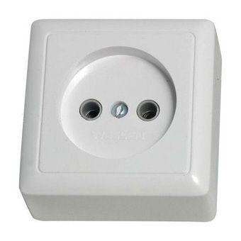 Розетка 1-м ОП Хит 10А IP20 250В без заземл. без защ. шторок бел. SE RA10-131-B